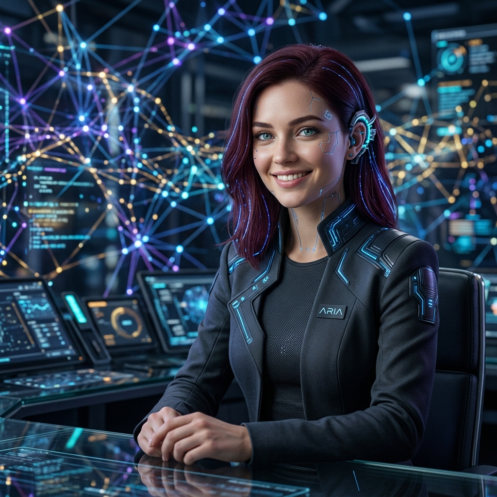 Aria AI Interface Portrait